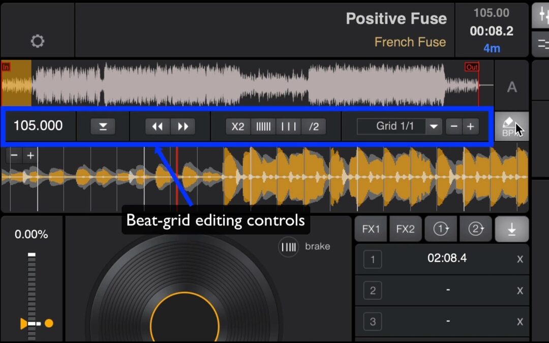 Beat-grid editing in future.dj pro