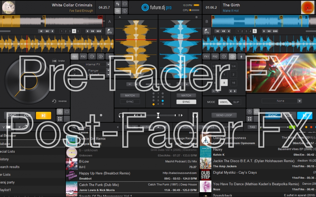 future.dj pro - pre & post-fader dj fx